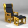 Repose-jambes à bascule sur mesure, coloris assortis aux fauteuils