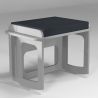 Repose-jambes et tabouret à bascule gris clair
