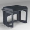 Repose-jambes et tabouret à bascule gris foncé
