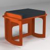 Repose-jambes et tabouret à bascule orange
