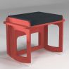 Repose-jambes et tabouret à bascule rouge