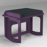 Repose-jambes et tabouret à bascule violet